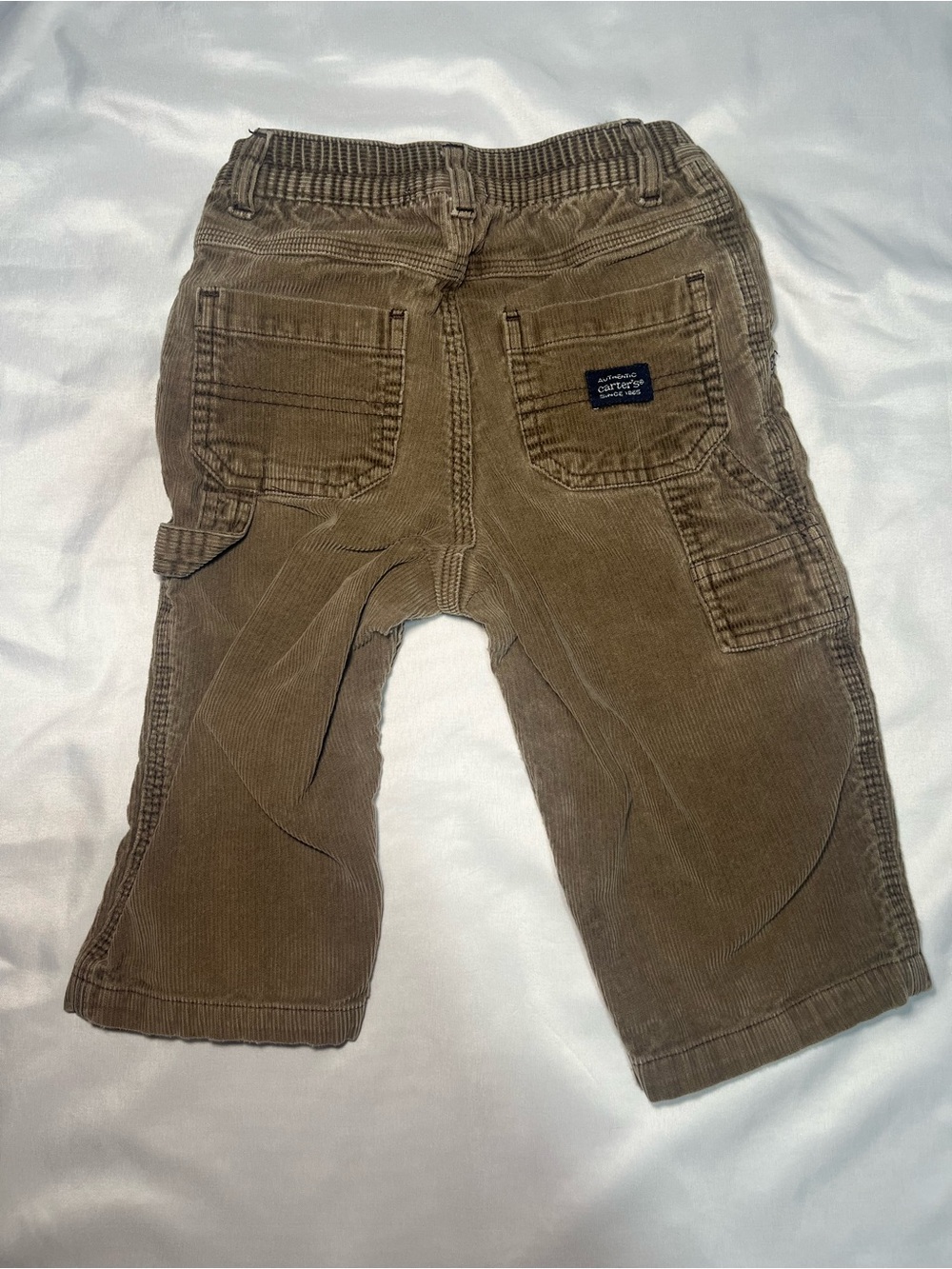 Vintage Carter’s Baby Boy 24M Brown Corduroy Cargo Pants Trousers Y2K